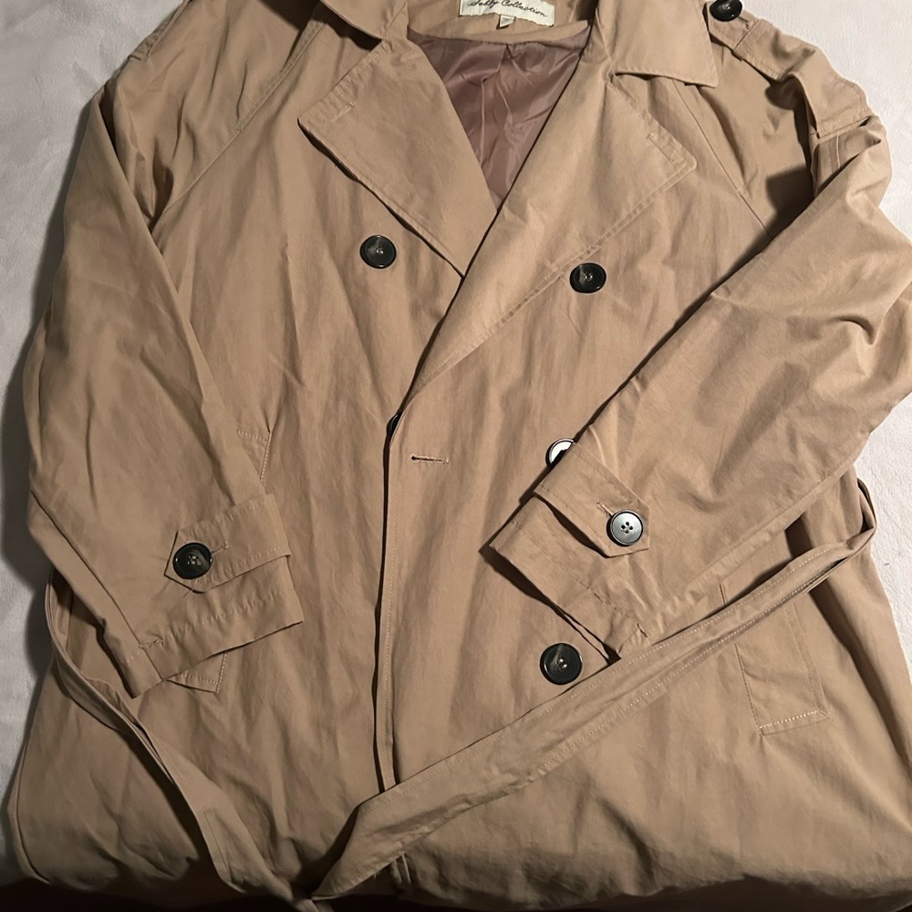 Women’s Beige Double-Breasted Trench Coat